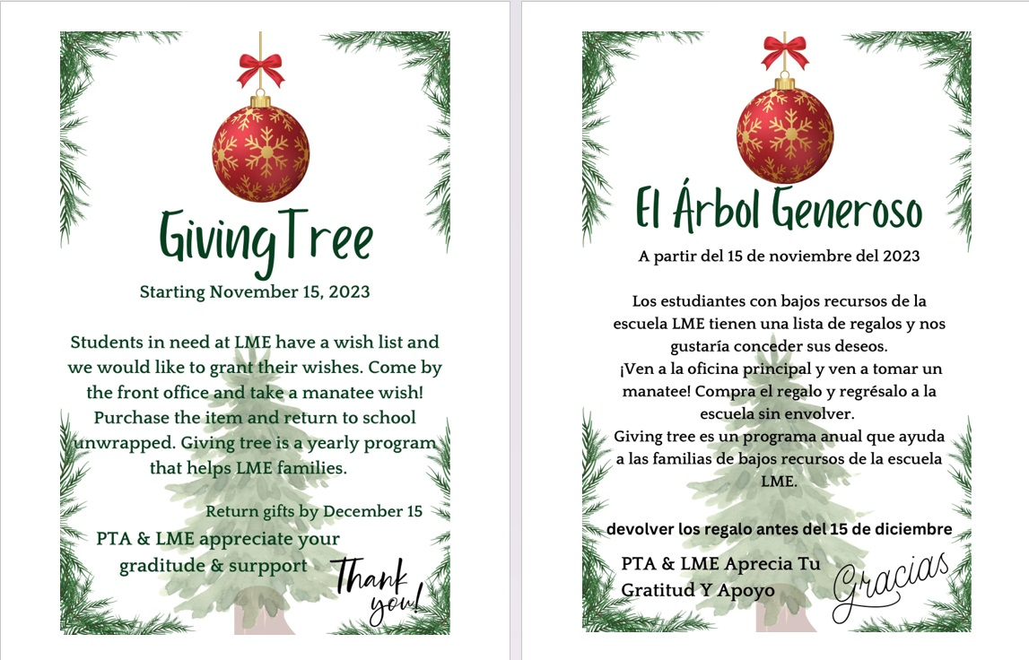 Giving Tree Flyer
