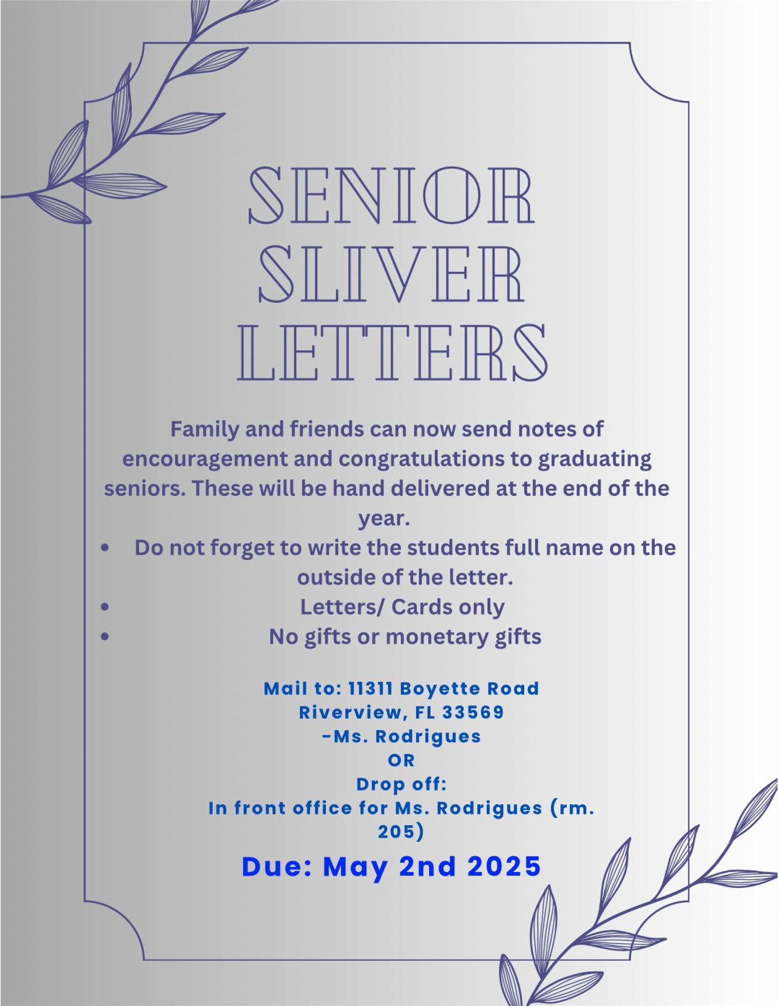 silver letters