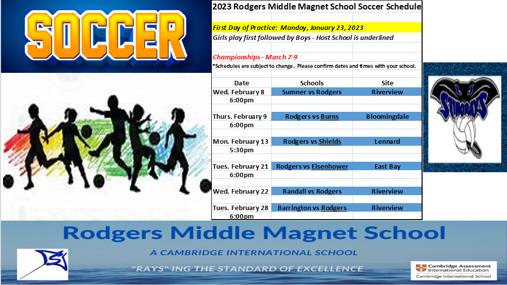  See schedule