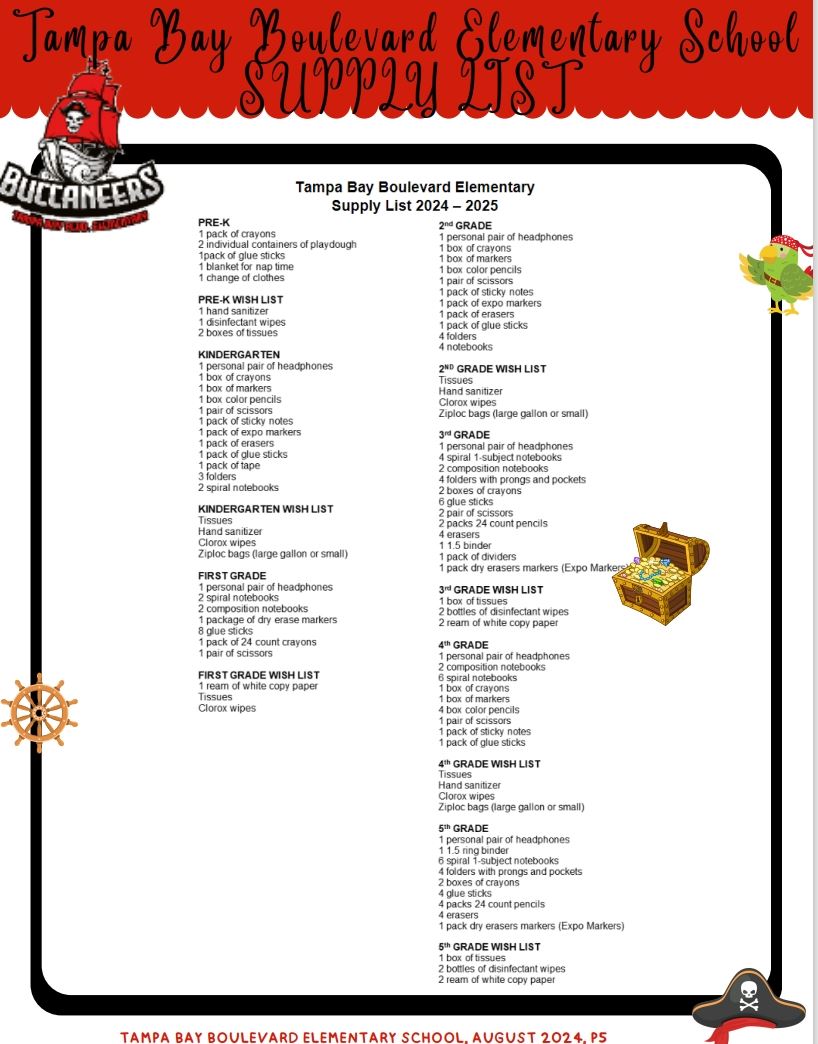  Supply list  24-25