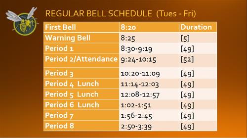 Regular Bell Schedule 