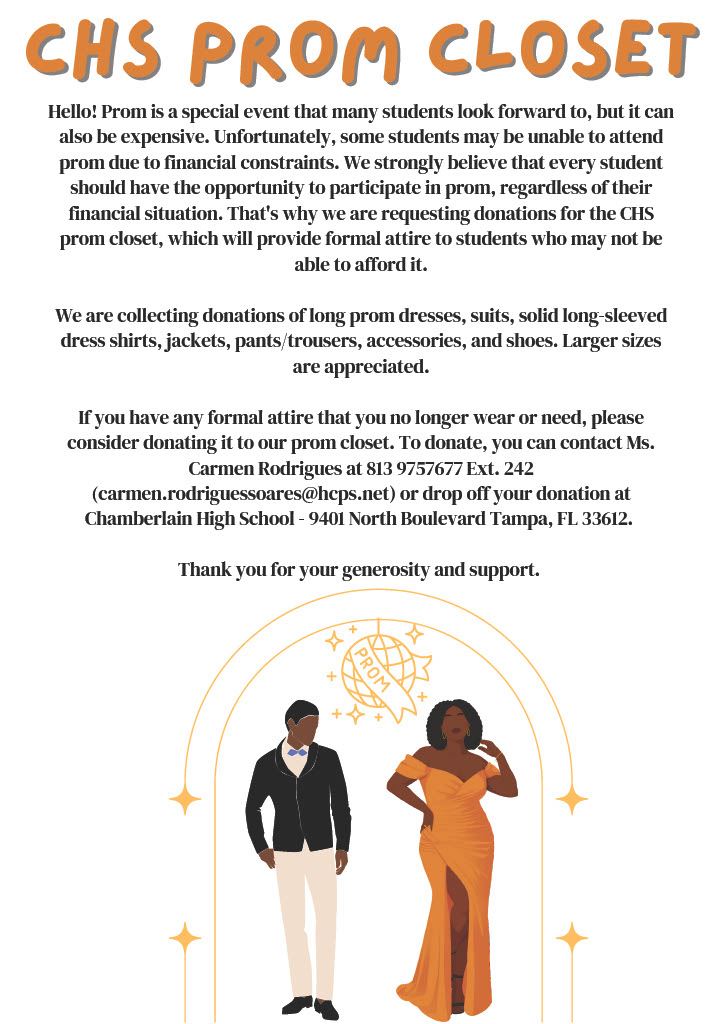 Information about the prom closet