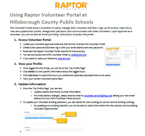 Volunteer Raptor Registration