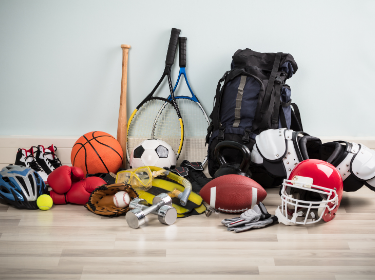 Balls from many sports