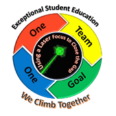 Exceptional Student Education: One Team One Goal, We Climb Together logo 