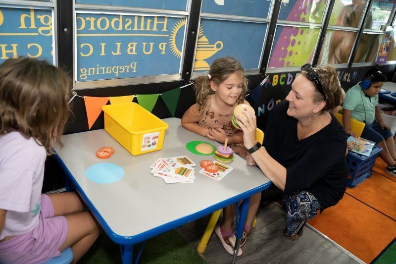 Children on Paige, the Literacy Bus