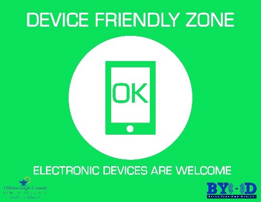 Device Friendly Zone - Electronic Devices are Welcome 