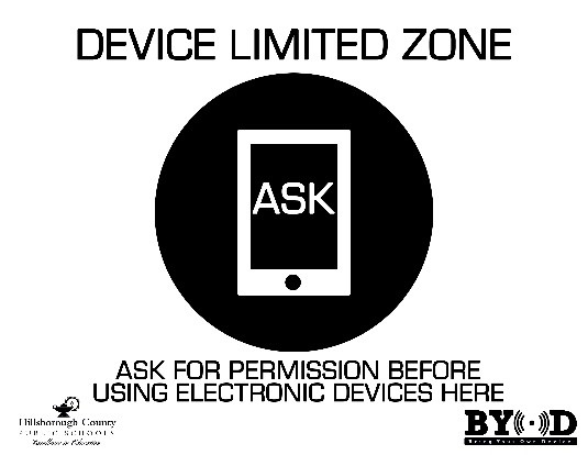 Device Limited Zone: Ask for Permission before Using Electronic Devices 