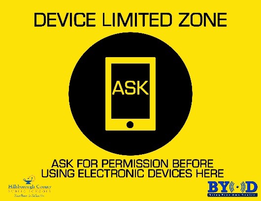 Device Limited Zone: Ask for Permission before Using Electronic Devices 