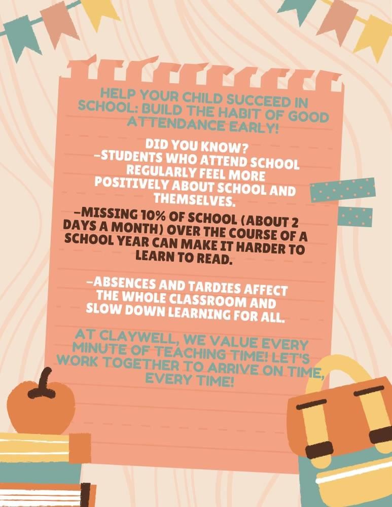  Attendance matters. Be on time, every time.