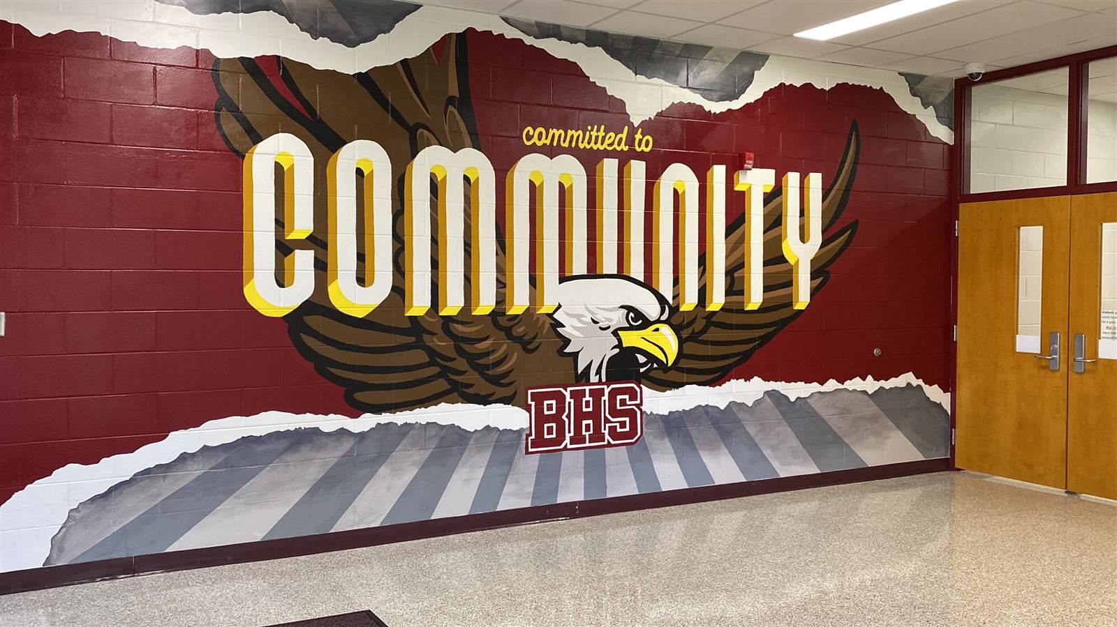 Mural at Brandon High School  - Committed to Community