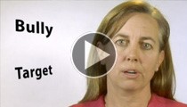 Video Screenshot: the words bully and target